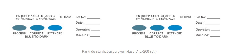 Test do autoklawu klasa V 2x200 szt.